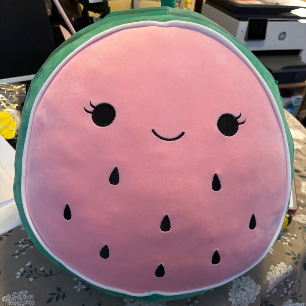 Squishmallows Wanda 
the Watermelon Plush  
Green and Pink 21”